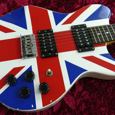 Washburn Lyon Limited Edition Def Leppard Union Jack British Flag Guitar Body image 3