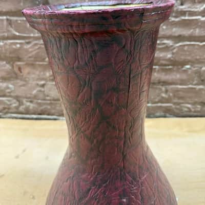 Unbranded 8.5" Goblet Doumbek / Darbuka Hand Drum Shell – Textured Burgundy – Project / Parts Only image 5