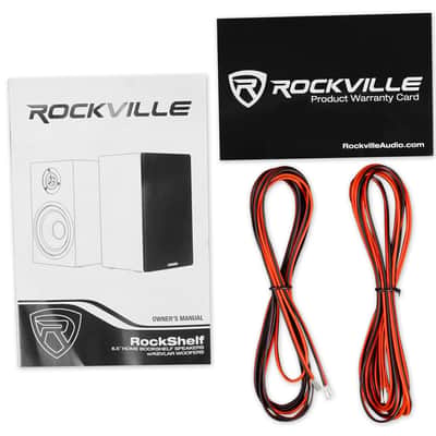 2) Rockville RockShelf 68W 400w White 6.5 inch Home Theater Bookshelf Speakers/8 Ohm image 5