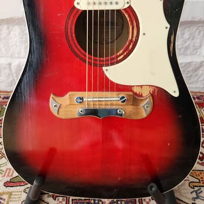 Framus Texan 5/196E Dreadnought Bloodburst w/ Single Coil Pickup 1960s W. Germany image 1