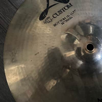 Zildjian 14" A Custom Hi-Hat Cymbal (Bottom) 1991 - Present - Brilliant image 3
