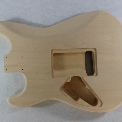 Unfinished Basswood HHH guitar body - fits Fender Strat Stratocaster neck Floyd Rose J978 image 8