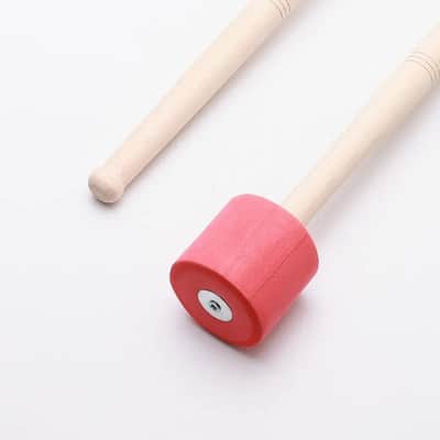 12.8 Inch Drum Mallet Anti-Slip Bass Percussion Sticks Wood Drum Stick Instrument  Band Accessory Part Replacement For Snare, Red image 3