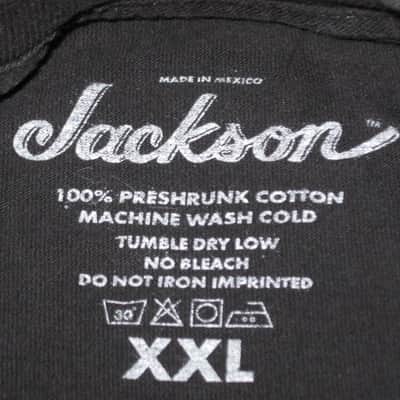 new genuine Jackson (by Fender) Jackson Bloodline 100% Cotton Black Short Sleeve T-Shirt, XXL (size also called: XX-Large, Double XL or 2X), GRAPHIC: White & Red -- P.N (part #): 0990264806 (NO: hang tag / NO packaging) image 3