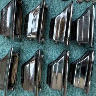 Rogers Lot of 8 Beavertail Vintage Cleveland era Tom Drum Lugs Lot #2 60s - Chrome image 7