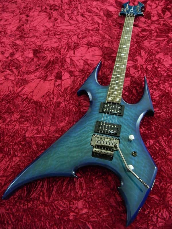 BC RICH NJ BEAST Circa 2002 Trans Blue Burst Body Neck Lic. Floyd