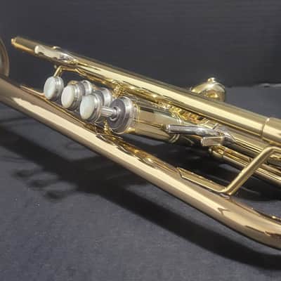 Bach Stradivarius 43G Bell Trumpet, 2 Mouthpieces &2 handle hardwood case. - Clear Lacquer image 10
