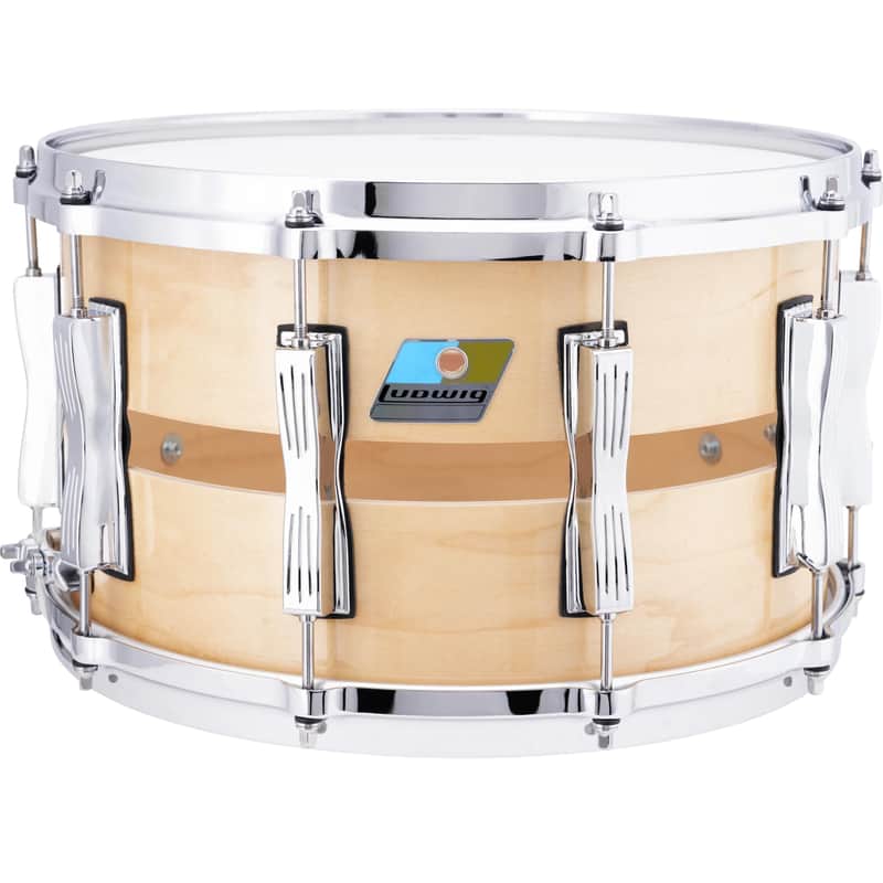 Ludwig Classic Maple Slotted Coliseum Snare Drum - 8 inches x 14 inches, Natural Maple image 1