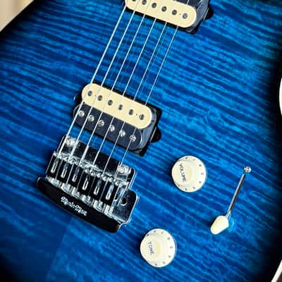 Ernie Ball Music Man Axis Super Sport BFR (Ball Family Reserve) - Translucent Blue Burst image 11