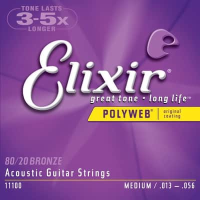 Elixir Polyweb 80/20 Bronze Medium .013-.056 image 1