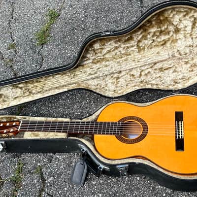 Jose Romero Estudio Flamenco Blanca Nylon String Guitar W/HSC Natural image 1