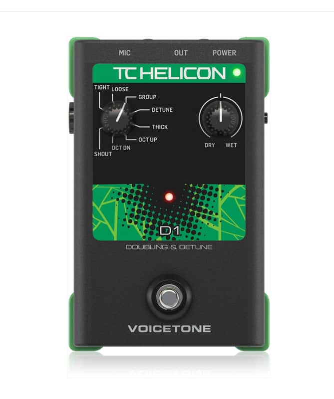TC Helicon VoiceTone Single D1 Doubling & Detune Effects Pedal NEW - BLACK & GREEN image 1