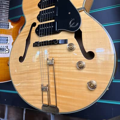 Epiphone Zephyr Blues Deluxe Natural 2004 Hollow Body Electric Guitar image 5