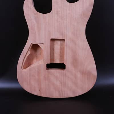 Guitar Body Mahogany Wood Unfinished DIY Electric Guitar Wood Project image 2