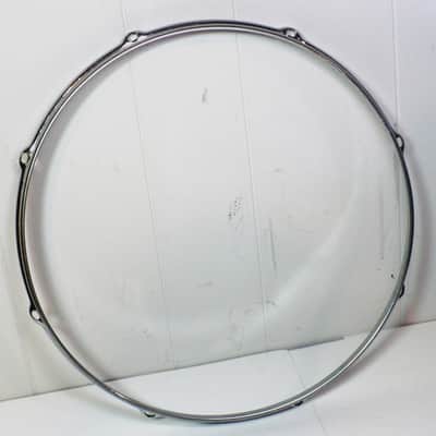 Slingerland 8 Lug 14"Chrome over Brass Stick-Saver Snare Drum Rim image 1