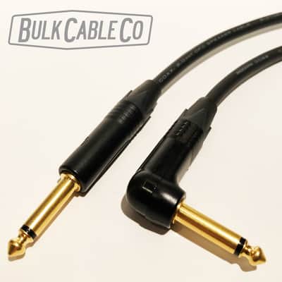 5 FT - Mogami 3082 Speaker Cable - Amp To Cab - Neutrik Gold Right Angle To Straight Connectors image 5
