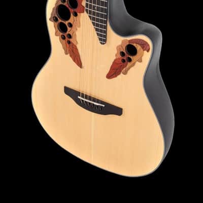 Ovation Celebrity Elite Acoustic-Electric Guitar, Natural (CE44-4-G) image 2