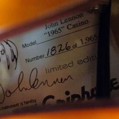Epiphone John Lennon '1965' Limited Edition Casino - Vintage Sunburst w/ Case & Paperwork image 5