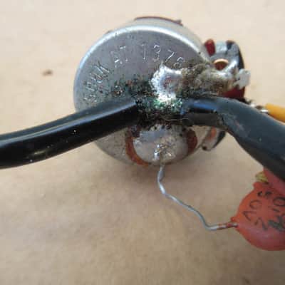 Vintage 1965 Gibson 500K Pots With Input jack Capacitor EB-0 Wiring Harness image 5