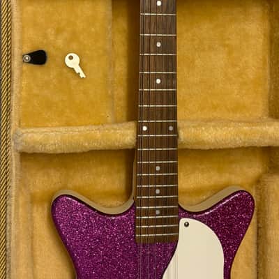 1999 Danelectro Tweed Hardshell Case + Key Yellow Plush Interior Out of Production Fits U1 / U2 / U3 / DC Models & More image 8