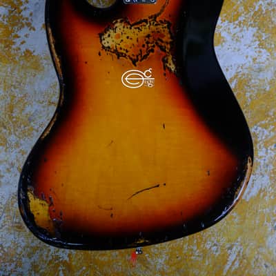 Fender Jazz Sunburst Bass Heavy Aged Relic by East Gloves Customs image 6
