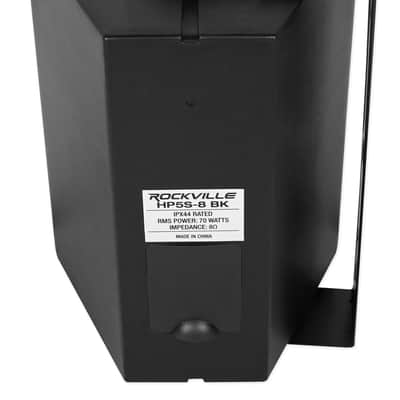 Rockville Rock Zone 8 Ch. Receiver+16) Black 5.25" Wall Speakers For Restaurant image 9