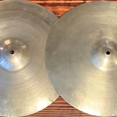 Zildjian Vintage 1950s Avedis 15” Hi-Hat Pair (644gr, 652gr) Good Condition -Light! image 1