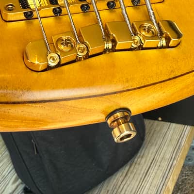 2006 Warwick Corvette FNA Jazzman 5 String with Bag - Honey Violin Oil image 17