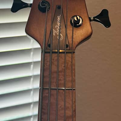 Fodera Imperial Elite 5 – Redwood Burl Top / Walnut Body – Excellent Condition (Home Studio Only) image 9