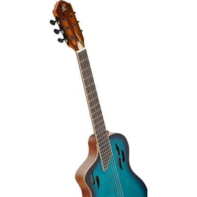 Ortega RTPDLX-FMA-L TourPlayer Series Solid Okoume Body Slim Neck Nylon 6-String Acoustic-Electric Guitar w/Gig Bag For Left Handed Player image 8