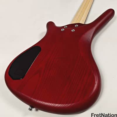 Warwick RockBass Corvette $$ 5-String Bass Burgundy Red Transparent Satin 10.56lbs #571855-25 image 15