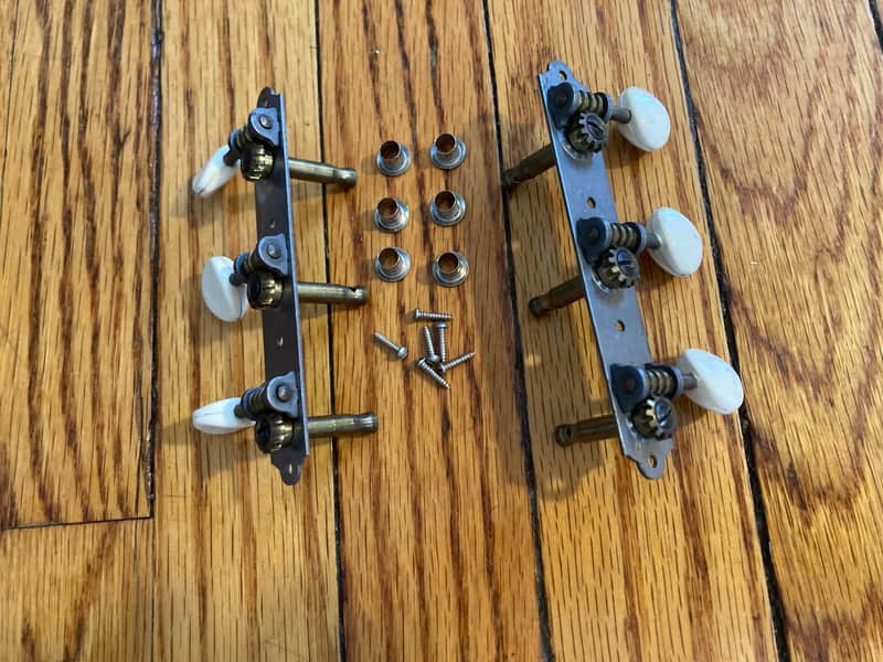Stella Harmony Vintage Acoustic Guitar Tuners Complete Nice Ship Tomorrow 1960's image 1