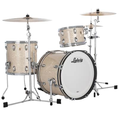 Ludwig Classic Maple Downbeat 3-Piece Shell Kit - Vintage White Marine image 1
