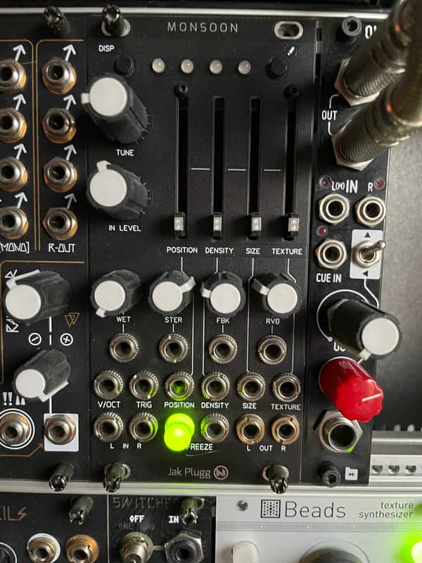 Jak Plugg Monsoon Mutable Instruments Enhanced Clouds Black Panel Rogan Knobs 12hp Eurorack image 1