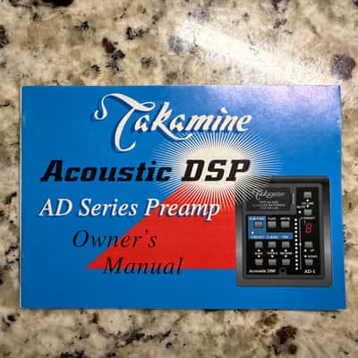 Takamine Acoustic DSP AD series preamp manual image 1