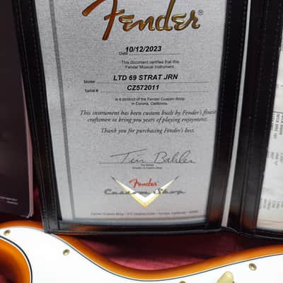 2023 Fender Custom Shop '69 Stratocaster Journeyman Relic COA Show Stopping Candy Tangerine Finish image 7
