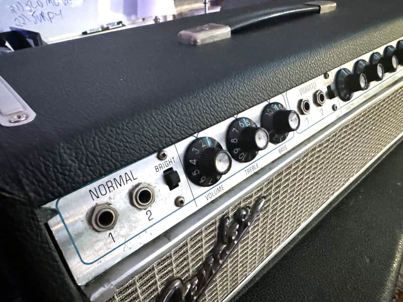 Fender Bandmaster "Drip Edge" 50-Watt 2-Channel Guitar Amp Head 1968 - 1969 - Silverface image 1