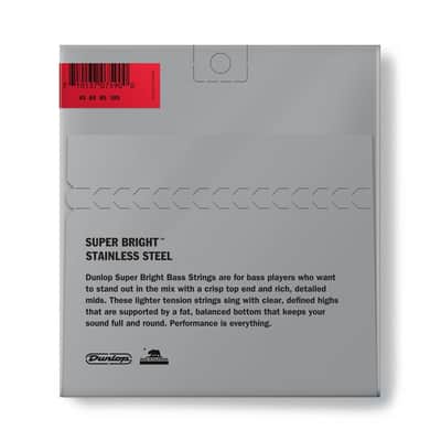 Dunlop DBSBS45105 Super Bright Stainless Steel, Medium Set/4 image 2