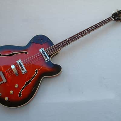 Framus Star Bass 5/150 Germany 1966 "Sunburst Rot" Vintage E-Bass 4 String Bass-Guitar image 16