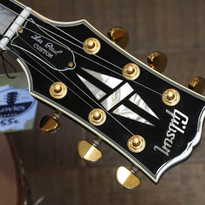 2016 Gibson Custom Shop Les Paul Custom Electric Guitar Black Ebony + COA OHSC image 12