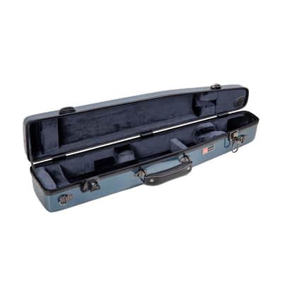 Crossrock Straight Soprano Saxophone Case, 100% Fiberglass Hardshell with TSA Lock, Blue image 4