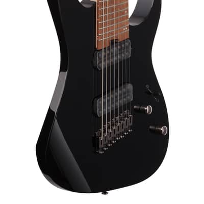 Ibanez RGMS8 Multi Scale Electric Guitar Black image 9
