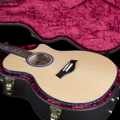 Taylor Custom Shop GA Grand Auditorium Acoustic Electric Guitar 2019 Blue/Purple Over Teal image 7
