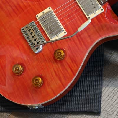 2000 PRS Custom 22 10 Top Electric Guitar Blood Orange + OHSC image 6