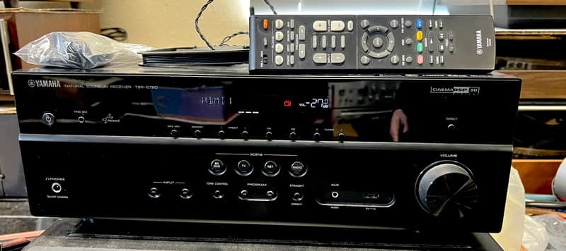 Yamaha TSR-5790 7.2-Ch Wi-Fi,BT,MusicCast,AirPlay Receiver w/ Remote, Set-Up Mic, AM/FM Antennas; Tested image 1