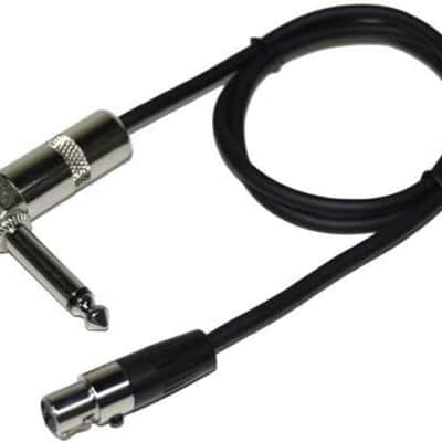 TA4F Mini Connector to 1/4 Right Angle Instrument Cable Compatible with Line-6 Relay G50 G55 G90 Digital Wireless Guitar System TBP12 Transmitter 98-033-0003 image 2