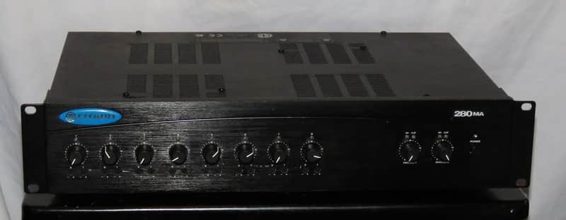 Crown 280MA 280 MA 8-Channel Stereo Mixer / Amplifier (80W x 2, 70V, Commercial Install) image 1