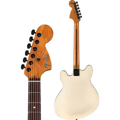 Fender Tom DeLonge Starcaster Electric Guitar Regular Satin Olympic White image 4