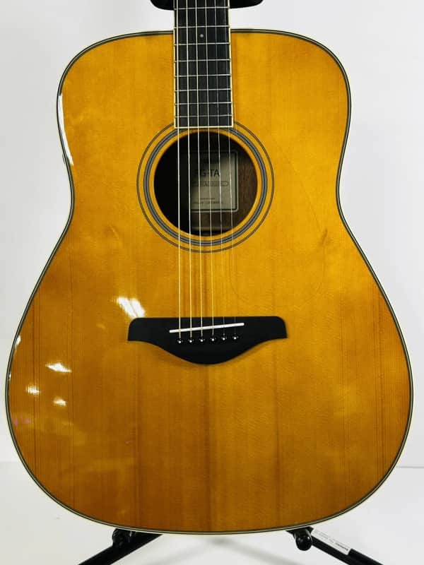 Yamaha FG-TA TransAcoustic Dreadnought 2010s - Vintage Tint image 1