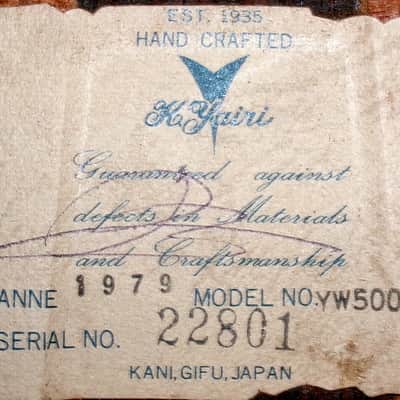 1979 Yairi YW-500P D-35 style +Vintage Hard Case image 23
